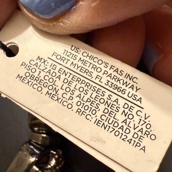 WHBM Gunmetal Light Gold & Rhinestone Stretch Bracelet - Picture 8 of 8